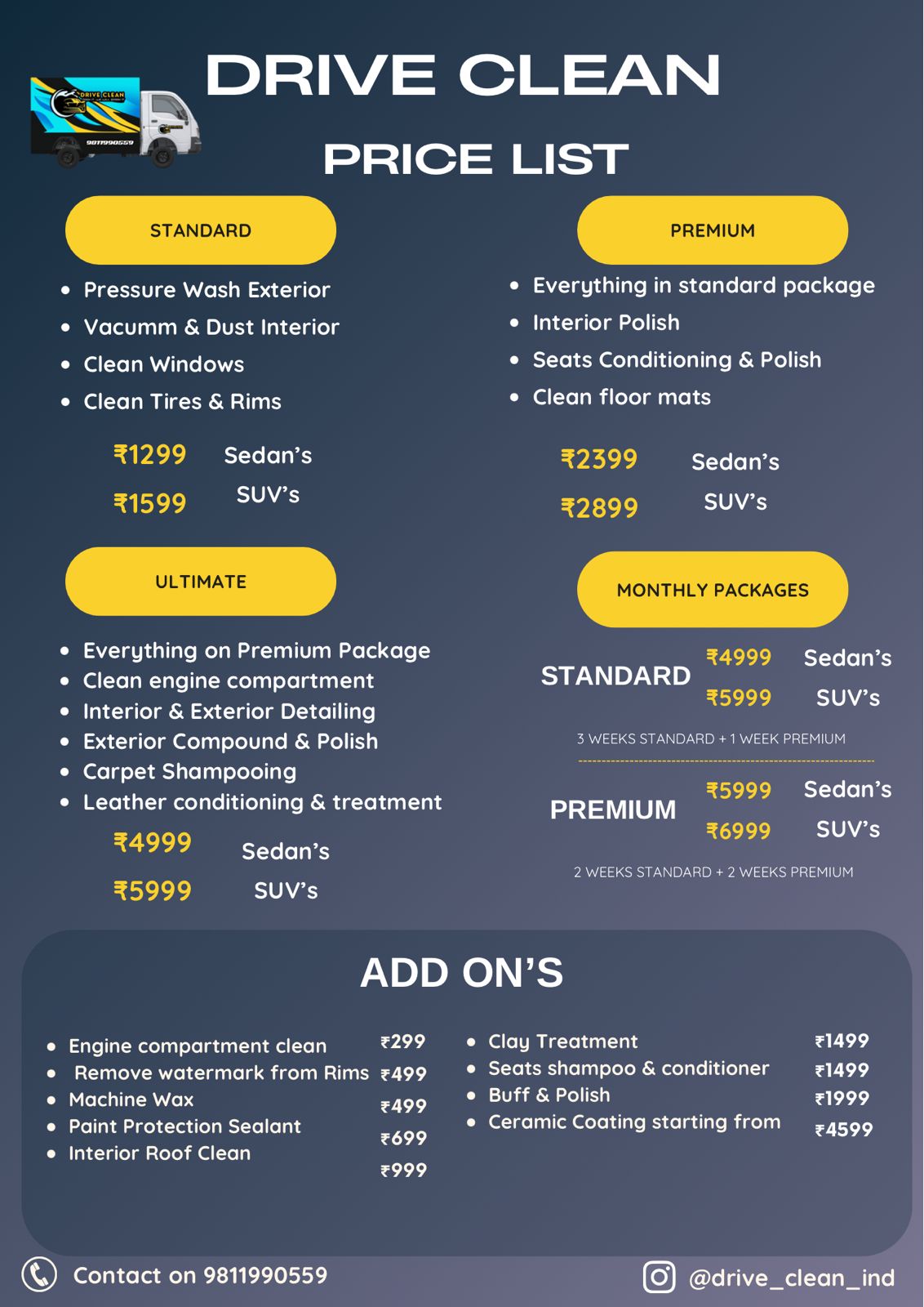 Drive Clean Service Brochure